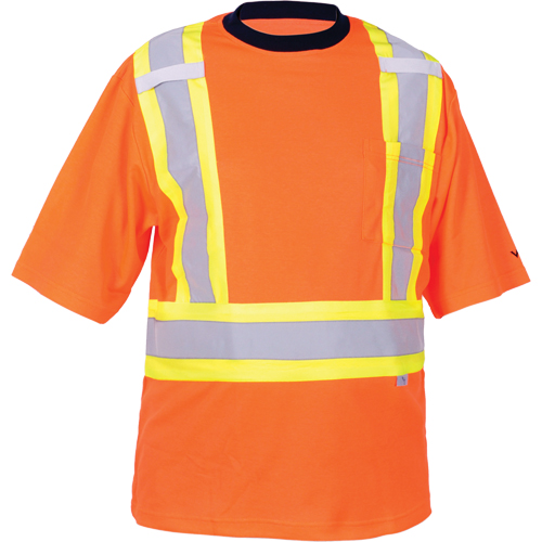 T-shirt de s&eacute;curit&eacute;, Polyester, Moyen, Orange haute visibilit&eacute; Dufferin Supply