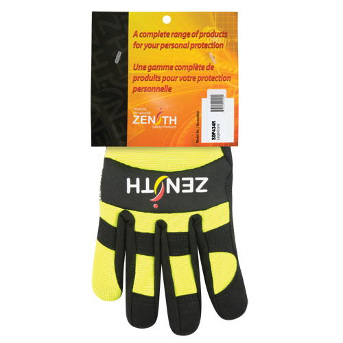 ZM500 High-Visibility Cut-Resistant Mechanic's Gloves, HPPE Palm, Size Large Dufferin Supply
