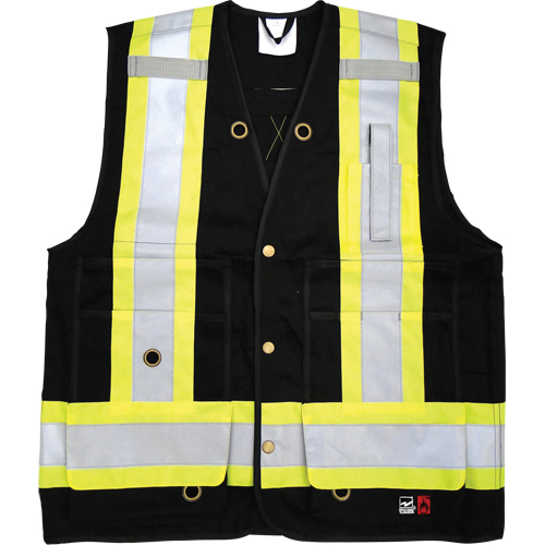 Veste de s&eacute;curit&eacute; ignifug&eacute;e pour arpenteur, Noir, Petit, Coton Dufferin Supply