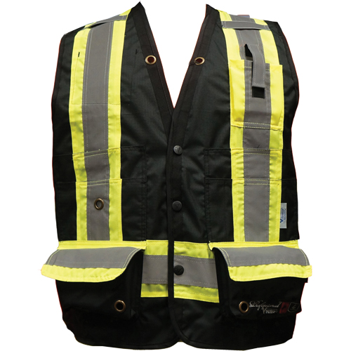 Veste de s&eacute;curit&eacute; ignifug&eacute;e pour arpenteur, Noir, Petit, Polyester Dufferin Supply