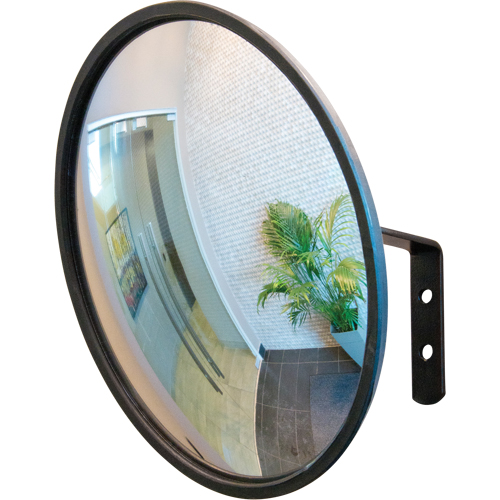 Convex Mirror with Bracket, Indoor/Outdoor, 12" Diameter Dufferin Supply