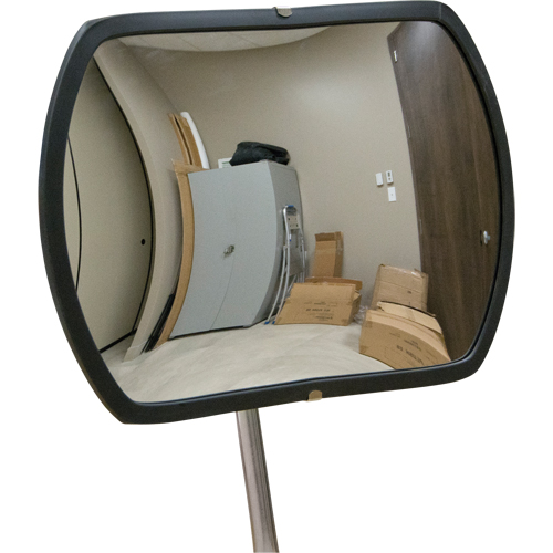 Roundtangular Convex Mirror with Telescopic Arm, 12" H x 18" W, Indoor/Outdoor Dufferin Supply