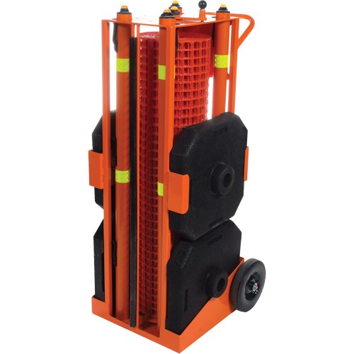 Portable Safety Zone, 100' L, Steel, Orange Dufferin Supply
