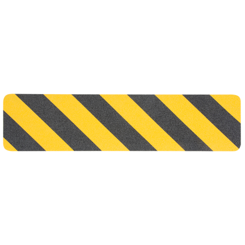Premium Anti-Skid Tape, 6" x 24", Black & Yellow Dufferin Supply
