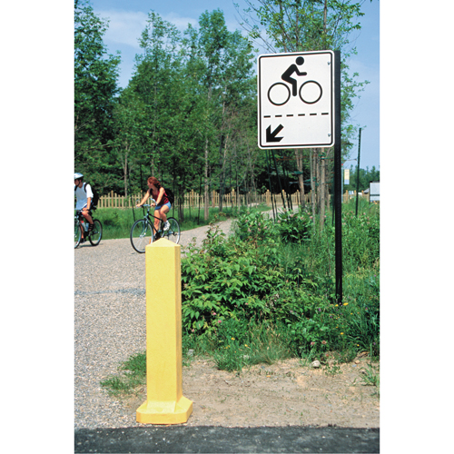 Bollards, Plastic, 33" H x 6" W, Yellow Dufferin Supply
