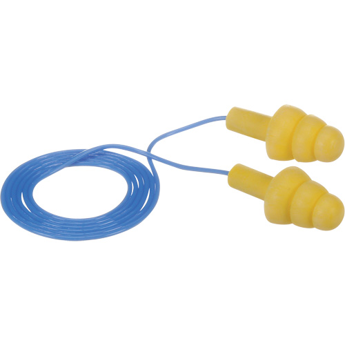 Bouchons d'oreilles pr&eacute;moul&eacute;s E-A-R Ultrafit, Avec cordon, Vrac - Sac en poly, 25 dB NRR, Taille unique Dufferin Supply