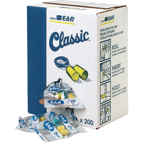 Bouchons d'oreilles classiques E-A-R, Vrac - Sac en poly, Avec cordon Dufferin Supply