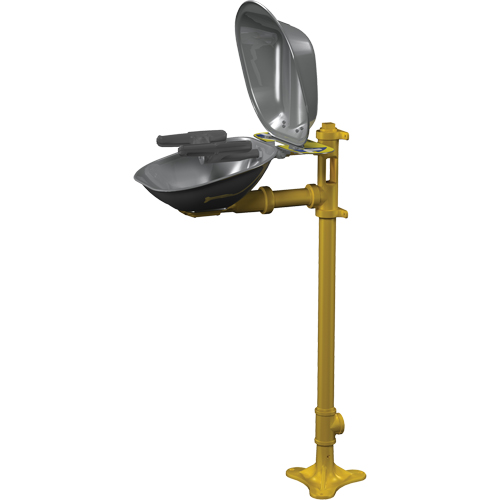 Halo Face/Eyewash Stations, Pedestal Installation, Stainless Steel Bowl Dufferin Supply