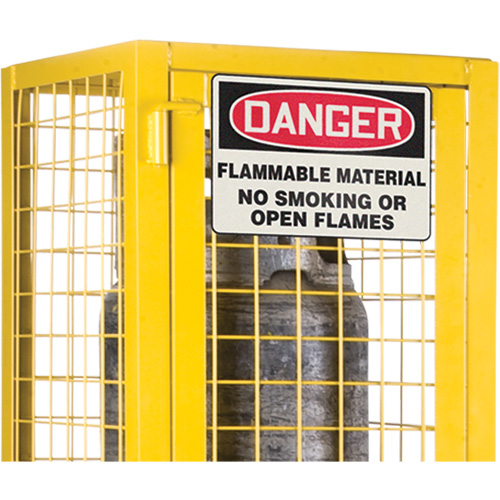 CSA-Compliant Gas Cylinder Safety Cabinet, 2 Cylinder Capacity, 17" W x 17" D x 69" H, Yellow Dufferin Supply