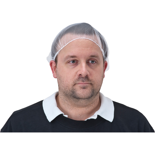 Hair Nets, Nylon, 24", White Dufferin Supply