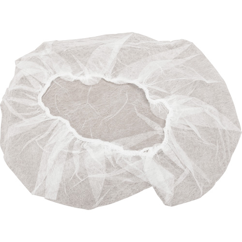 Bonnets bouffants non tiss&eacute;s, Polypropyl&egrave;ne, 24", Blanc Dufferin Supply