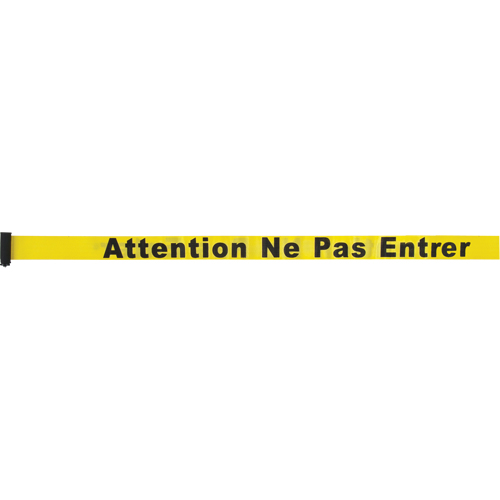 Cartouche de ruban pour assembler votre propre barri&egrave;re de contr&ocirc;le des foules, Attention ne pas entrer, 7', Ruban Jaune Dufferin Supply