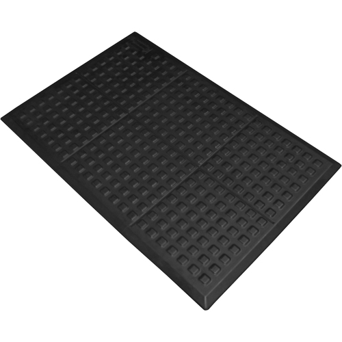 Tapis antifatigue Connect No 502 Rejuvenator pour poste de travail simple, Polyur&eacute;thane, 2' la c, 3' lo, 5/8" &eacute;paisseur, Noir Dufferin Supply