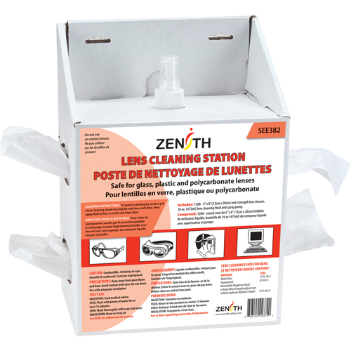 Poste de nettoyage jetables pour lentilles, Carton, 8" lo x 5" p x 12-1/2" h Dufferin Supply