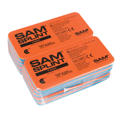 Attelles Sam, Doigt et orteil, Aluminium rembourr&eacute; au caoutchouc-mousse, 1-13/16", Classe 1 Dufferin Supply