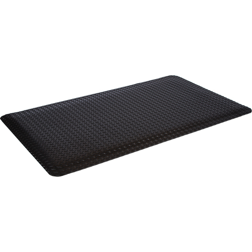 Tapis de style plateforme WD, Losange, 4' x 12' x 5/8", Noir, &eacute;ponge Dufferin Supply