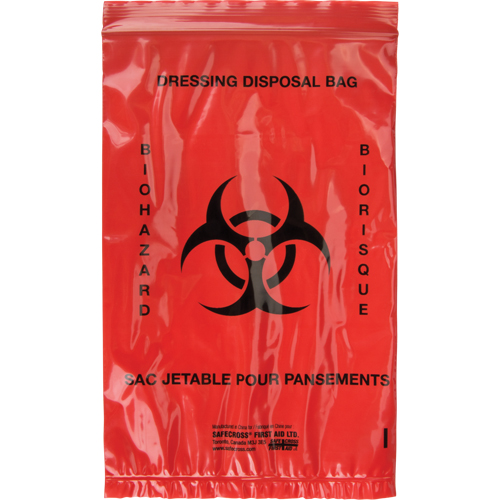 Hazardous Waste Bags, Infectious Waste, 9" L x 6" W Dufferin Supply