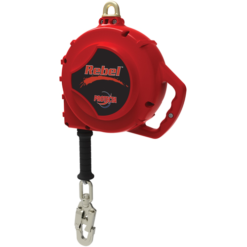 Rebel Self Retracting Lifeline, 33', Galvanized Steel, Swivel Dufferin Supply