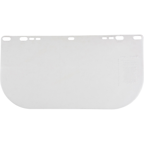 F20 Clear Flat Faceshield, Polycarbonate, Clear Tint Dufferin Supply