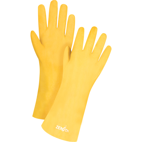 Rough-Finish Chemical-Resistant Gloves, Size 9, 14" L, PVC, Interlock Inner Lining, 47-mil Dufferin Supply