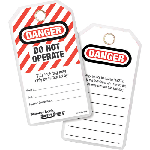 Lockout Tags, Plastic, 3-1/8" W x 6-1/2" H, English Dufferin Supply