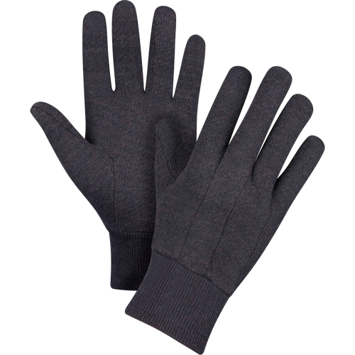 Gants de jersey, Grand, Brun, Non doubl&eacute;, Poignet en tricot Dufferin Supply