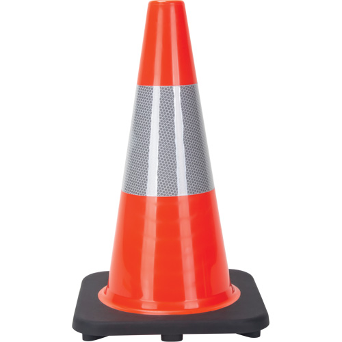 Traffic Cone, 18", Orange, 6" Reflective Collar(s) Dufferin Supply