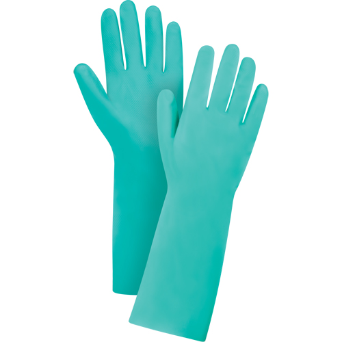 Premium Diamond-Grip Chemical-Resistant Gloves, Size Medium/8, 15" L, Nitrile, 22-mil Dufferin Supply