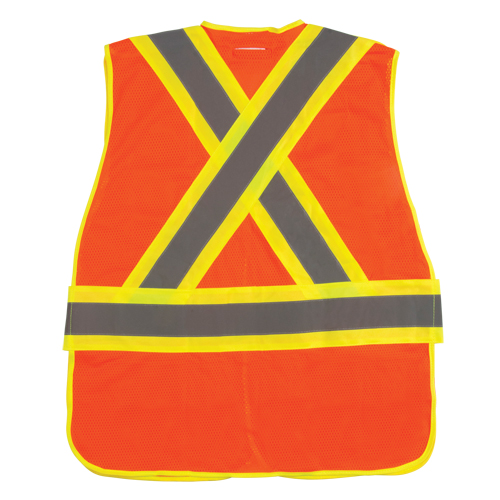 CSA Compliant High Visibility Surveyor Vest, High Visibility Orange, X-Large, Polyester Dufferin Supply