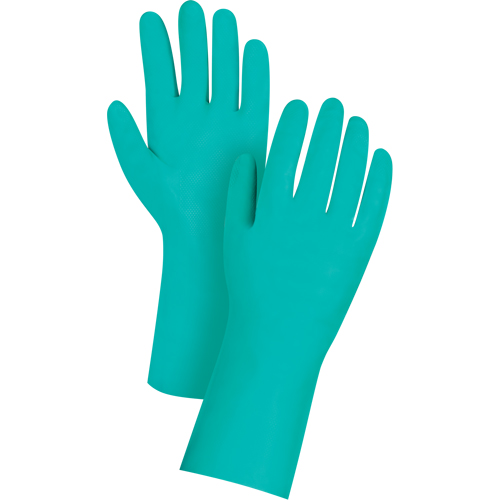 Premium Diamond-Grip Chemical-Resistant Gloves, Size Medium/8, 13" L, Nitrile, 11-mil Dufferin Supply
