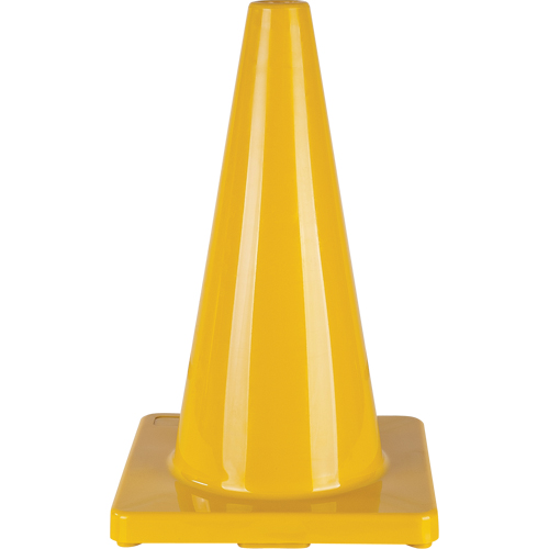 C&ocirc;ne de couleur pour la signalisation, 18", Jaune Dufferin Supply