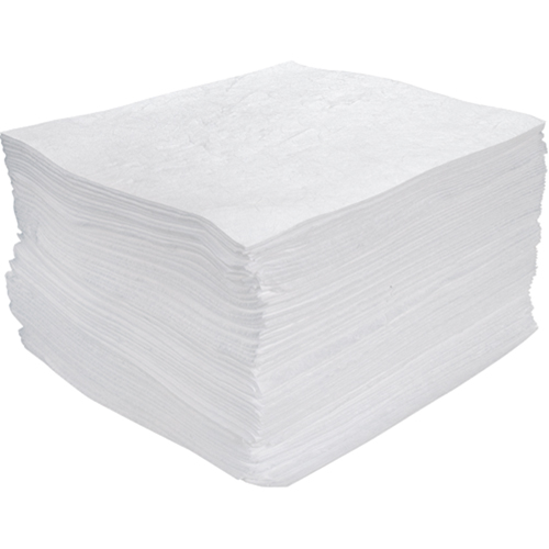 Premium Meltblown Sorbent Pads, Oil Only, 15" x 17", 25 gal. Absorbancy Dufferin Supply