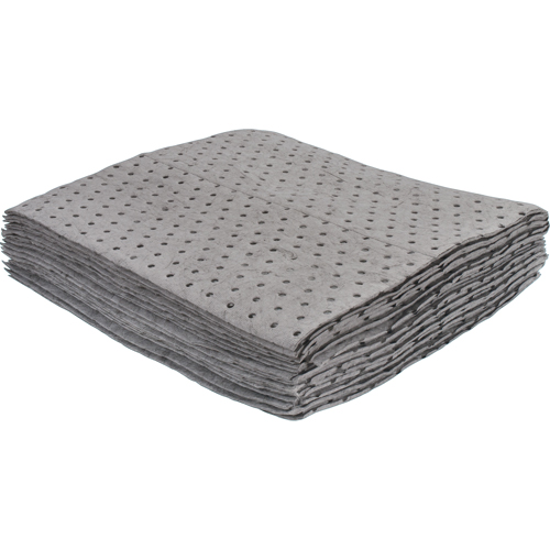 Feuilles absorbantes li&eacute;es de premi&egrave;re qualit&eacute;, Universel, 15" x 17", 8 gal. d'absorption Dufferin Supply