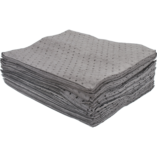 Feuilles absorbantes li&eacute;es de premi&egrave;re qualit&eacute;, Universel, 15" x 17", 15 gal. d'absorption Dufferin Supply