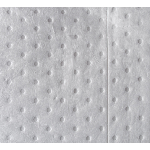 Feuilles absorbantes li&eacute;es de premi&egrave;re qualit&eacute;, Huile seulement, 15" x 17", 8 gal. d'absorption Dufferin Supply