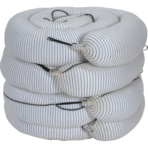 Barrage absorbant de premi&egrave;re qualit&eacute;, Universel, 10' lo x 8" la, Absorption 70 gal., 4 /pqt Dufferin Supply