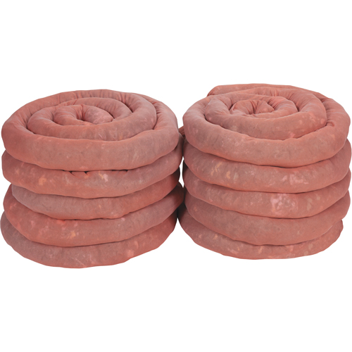 Sorbents Socks, Hazmat, 45 gal. Absorbancy, 3" W x 10' L, Pack of 10 Dufferin Supply