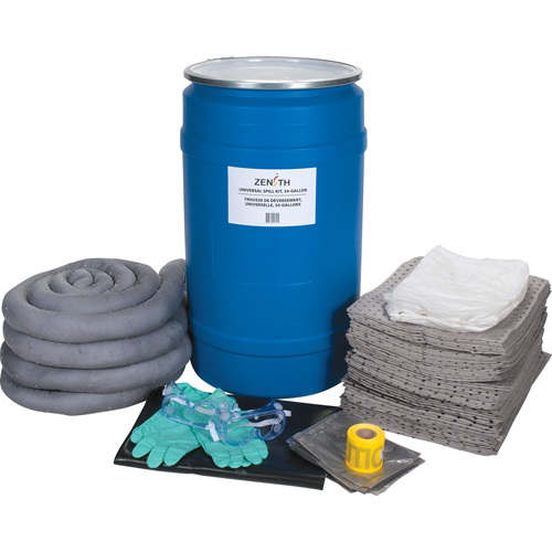 Large-Capacity Spill Kit, Universal, Drum, 30 US gal. Absorbancy Dufferin Supply