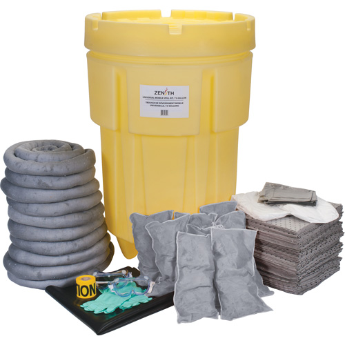 Trousse de lutte contre les d&eacute;versements pour &eacute;tabli, Universel, Baril, Absorbance de 95 gal. US Dufferin Supply