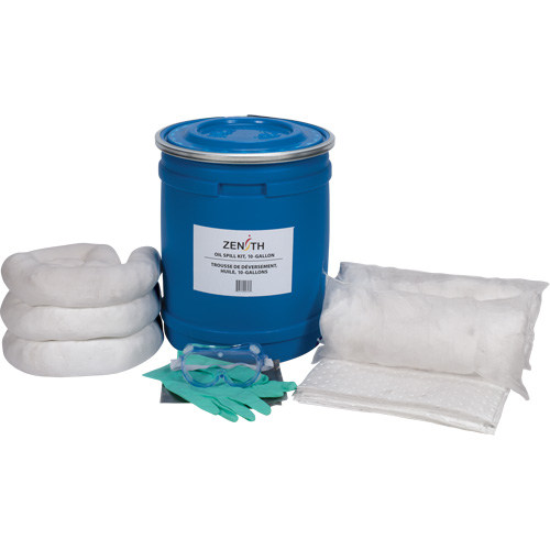 Trousse de lutte contre les d&eacute;versements de premi&egrave;re qualit&eacute; pour camion, Huile seulement, Baril, Absorbance de 10 gal. US Dufferin Supply