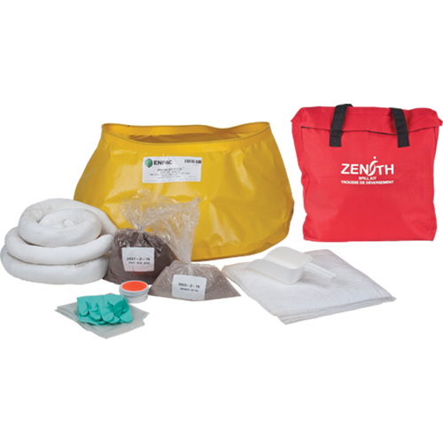 Trousse de lutte contre les d&eacute;versements pour l'ouest du canada, Huile seulement, Sac, Absorbance de 17 gal. US Dufferin Supply