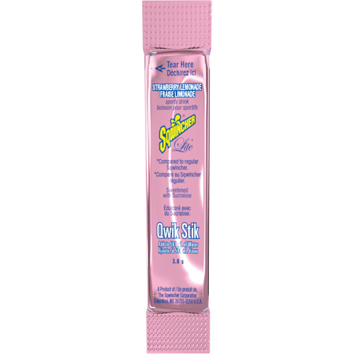 Sqwincher&reg; Boisson de r&eacute;hydratation ZERO Qwik Stik, Emballage-portion, Limonade aux fraises Dufferin Supply