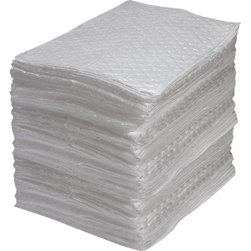 Industrial-Grade Fine Fibre Sorbent Pads, Oil Only, 15" x 17", 40 gal. Absorbancy Dufferin Supply
