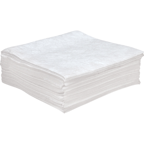 Feuilles absorbantes antistatiques de premi&egrave;re qualit&eacute;, Huile seulement, 30" x 30", 55 gal. d'absorption Dufferin Supply
