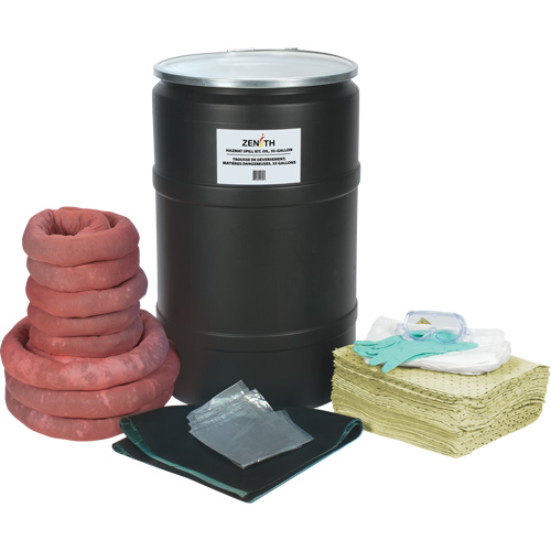 Trousse de lutte contre les d&eacute;versements, Mati&egrave;res dangereuses, Baril, Absorbance de 55 gal. US Dufferin Supply