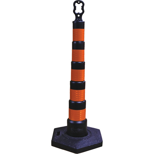 Grip N Go Trim Line Channelizers, 49" High, Black Dufferin Supply