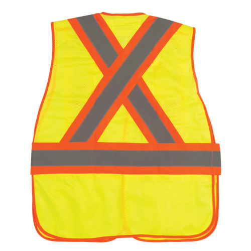Veste d'arpenteur r&eacute;sistante aux flammes, Jaune lime haute visibilit&eacute;, Moyen, Polyester Dufferin Supply