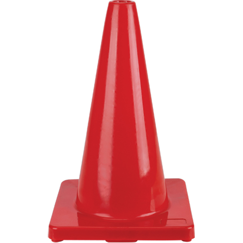 C&ocirc;ne de couleur pour la signalisation, 18", Rouge Dufferin Supply