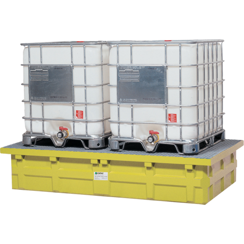 Double IBC Low-Top With Drain, 385 US gal. Spill Capacity, 110" x 55" x 20" Dufferin Supply