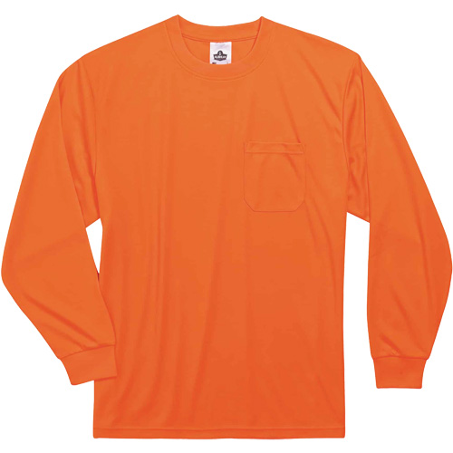 Chandail &agrave; manches longues non certifi&eacute; GloWear 8091, Polyester, Petit, Orange haute visibilit&eacute; Dufferin Supply